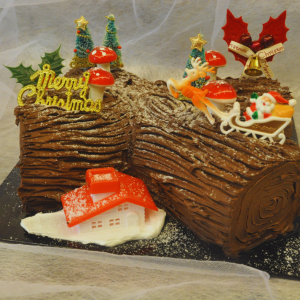 Christmas Woody-Log Belgium Dark Chocolate Cake